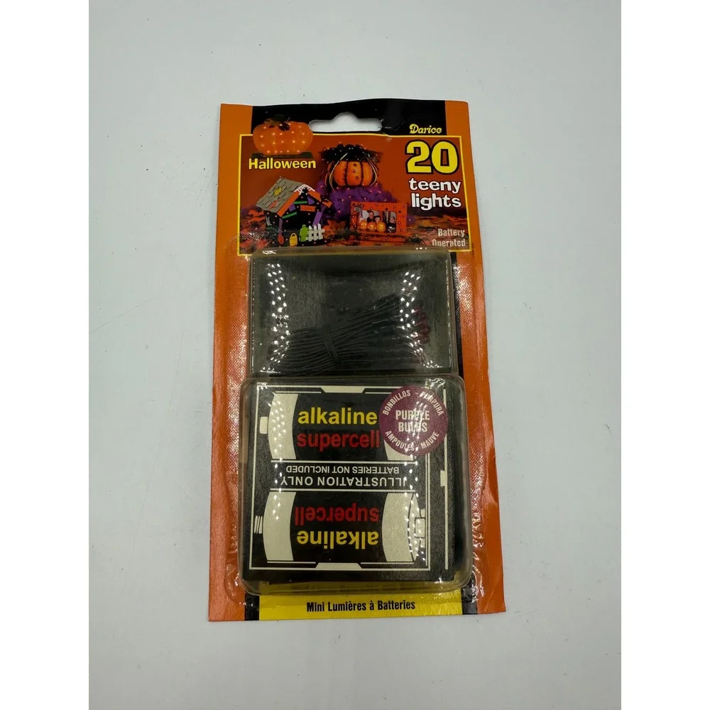 Darico Halloween Teeny Lights 20 Count Battery Operated Purple Orange 3‎ Pack